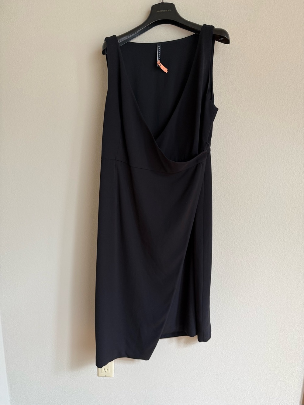 Elegant Black Sleeveless Wrap-Front Mini Dress
